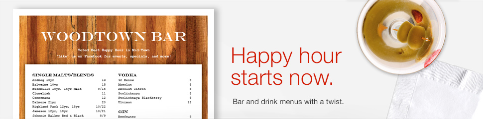 Bar Menus