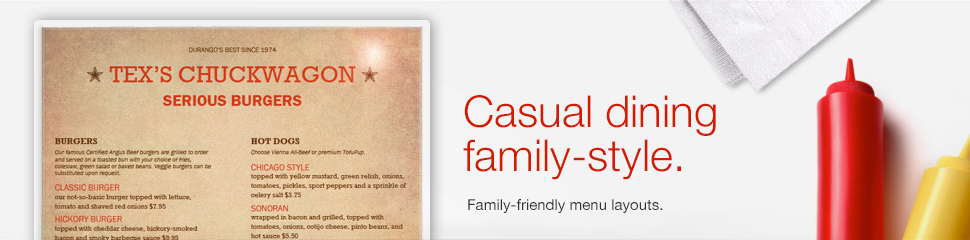 Family Restaurant Menus